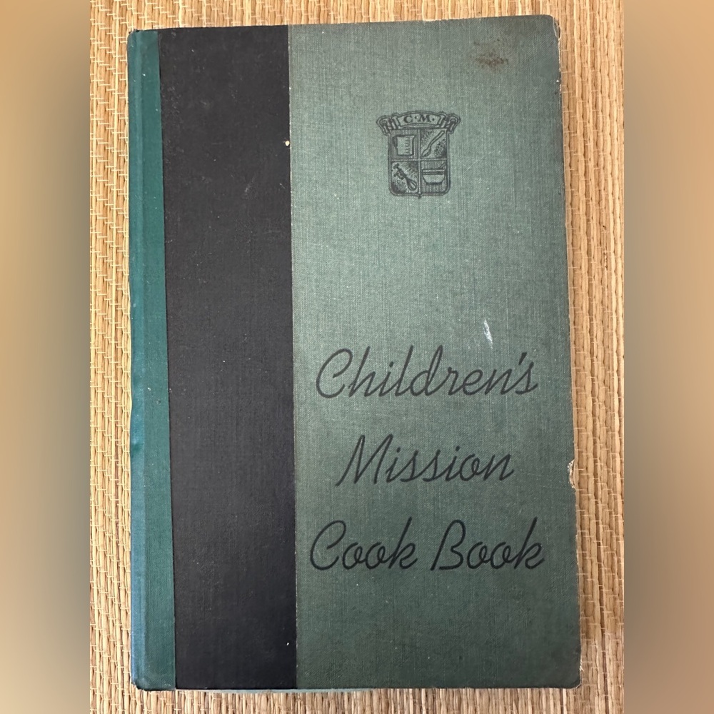 Childrens Mission Cook Book 1937 Hardcover Canton OH. Includes correction insert